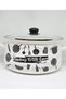 26 cm Vintage Decorated Enamel Pot - 5