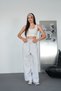 Bel Crocheted Pants with Fold-Up Back Pocket and Three Straps