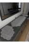 French Lace Tulle Guipure Stylish Luxury 3-Piece Runner Living Room Set Coffee Table Console Cover-Tv Unit Set - 4