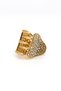 Zircon Stone Oval Metal Latch Buckle - 3