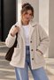 Women's Plush Buttoned Pocket Comfortable Cut Jacket Zg9016 - 2