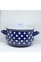 Emaye Dark Blue Polka Dot Pot for Milk, Yogurt, Sauce, and Menemen - 3