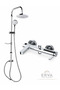 Gildo Bathroom Faucet and Dst19-2 Sprinkler Shower System Set – Chrome – Brass Body – 3-Function Hand Shower