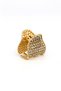 Zircon Stone Oval Metal Latch Buckle - 2