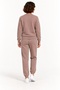 Women's Brown 3 Thread Crew Neck Fleece Tracksuit Set - 6