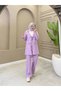 Women's 3-Piece Double Crepe Hijab Set N-05565 _ Purple