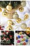 3-Piece Christmas Tree Ornament Set, 12-Piece Christmas Pine Tree Bells, 12-Piece Gold Balls, 12-Piece Mini Gift Package Ornament - 7