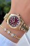 Gold Color Minimal Case-Steel Strap Women's Wristwatch -Waterproof- with Bracelet Gift - 4