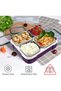 304 Stainless Steel 4 Compartment Bento Box, Individual Leakproof Food Containers with Insulated Lunch Bag, Portable Lunch Box for Office & School, Freezer & Dishwasher Safe - 8
