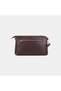 Women's Bitter Brown Cross Strap Suede Textured Handbag - 3