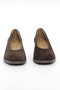 Genuine Suede Leather Heeled Brown Classic Women's Shoes - Z050 - 3