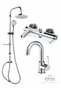 Gildo Bathroom Faucet Swivel Swan Sink Faucet and Dst19-2 Sprinkler Shower System Chrome