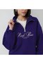Pink Bus Half Zipper Oversize 3-Ply Sweatshirt