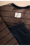 Seasonal Wide Cut Trousers Set 2-7 Years Old Mink Striped - 3