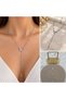 💎   Premium Shiny and Stylish Butterfly Figure Detailed Silver Y Model Women's Steel Necklace (45 cm) - 2