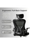 Height Adjustable Black Swivel Office Chair, 360 Degree Rotation Ergonomic Desk Chair for Indoor Working - 2