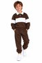 Winter 3 Threaded Yarn Embroidered Pocket Polo Collar Top and Bottom Set (3-10 Years) - 3