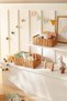 2-Piece Children's Room Washable Beige Pp Rattan Closet Laundry Toy Organizer Storage Basket Organizer 33X23X11/ 39X29X13 - 2