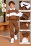 Winter 3 Threaded Yarn Embroidered Pocket Polo Collar Top and Bottom Set (3-10 Years) - 3