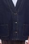 Oversize V-Neck Denim Jacket - 4