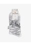 Women's Soft Touch 2-Piece Plush Home Socks Gray Zebra Pattern - 3