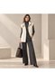 Women's Oversize Zippered Snap Fastener Hooded Faux Leather Vest Mta2073