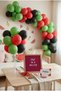 Watermelon Themed 1St Birthday Decoration Deluxe Set Dark Fuchsia Felt Letter Board Stand Balloon Chain 7 Transparent Balloons Fruit Set with Stands