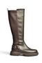 Z361701009 Brown Backless Diver Fabric Stretch Women's Boots - 7