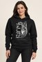 Turkish Spirit Eternal Wolf Printed Black Hooded Pocketless Sweatshirt - 3