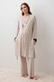 Long Sleeve Polka Dot Lycra Viscose Maternity Dressing Gown Pajama Set - 2