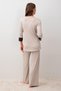 Long Sleeve Polka Dot Lycra Viscose Maternity Dressing Gown Pajama Set - 8
