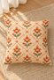 Orange Flower and Bird Patterned 2 Square 2 Rectangular 4-Piece Throw Pillow Cover Set (Double-Sided) - 3