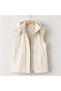 Women's Oversize Zippered Snap Fastener Hooded Faux Leather Vest Mta2073 - 4