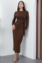 Side Tie Slit Model Dress Dks1136 - 7
