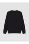 Peak New Season Black Crew Neck Printed Men's Thick Sweatshirt - 6