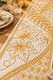 مفرش طاولة مزخرف بنمط هندسي مطرز - 45x120 سم - 2