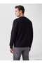 Peak New Season Black Crew Neck Printed Men's Thick Sweatshirt - 4