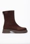 Alessa Zippered Suede Boots Brown - 6