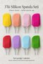 3-Piece Mixed Color Transparent Handle 25cm Silicone Spatula - 3