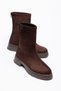 Alessa Zippered Suede Boots Brown - 5