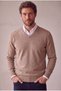 Classic Wool Blend V-Neck Men's Knitwear Sweater