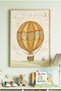 1 Piece Real Wood Wooden Sky Face and Flying Balloon Concept Wooden Painting - Children's and Baby's Room and Home Decoration Painting