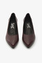 Burgundy Genuine Leather Low Heeled Women's Shoes - 4