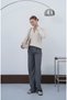 Women's Cream Color Double Collar Detailed Buttoned Sweater - 4