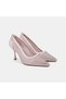 Women's Gold Sparkling Stone Thin Heeled Bridal Shoes