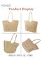 Women Straw Woven Shoulder Bag Summer Beach Travel Crossbody Handbag Classics Satchel Purse Woven Ha - 4