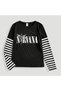 Metal Music Printed Sleeve Te Unisex Oversize T-Shirt