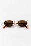 Monro Gold Color Metal Rimless Oval Women's Sunglasses Uv400 Protection - 2