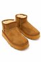 Women's Thick Sole Tan Fur Boots Km021