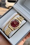 Gold Burgundy Dial Jubile Strap Women's Wristwatch – with Special Box and Bracelet Gift. Hm25154S02-5 - 3